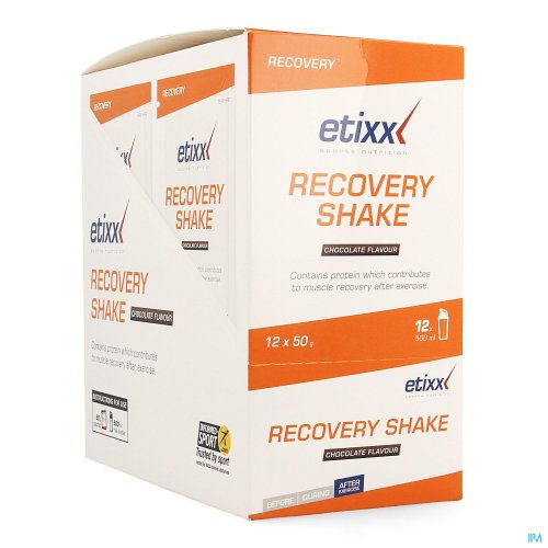 ETIXX RECOVERY SHAKE CHOCOLATE SRP 12X50G