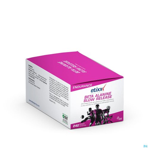 Etixx Beta Alanine Slow Release Tablet 240 Pièces Le zinc contribue au métabolisme acido-basique normal.
Effets secondaires minimaux, grâce à sa formule à « libération lente »
Acidification musculaire retardée
Permet de prolonger la capacité à pratiquer des exercices extrêmement intensifs
Convient