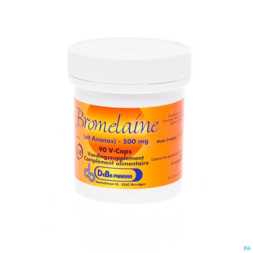 BROMELAINE 500MG V-CAPS 90 DEBA La bromélaïne est une enzyme responsable de la dégradation des protéines. La bromélaïne est souvent utilisée en cas de mauvaise digestion (ballonnements et flatulences).