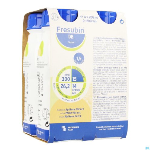 FRESUBIN DB DRINK PECHE-ABRICOT EASYBOT.4X200ML