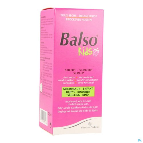 BALSO KIDS SIROP TOUX S/SUCRE 125ML+PIPETTE