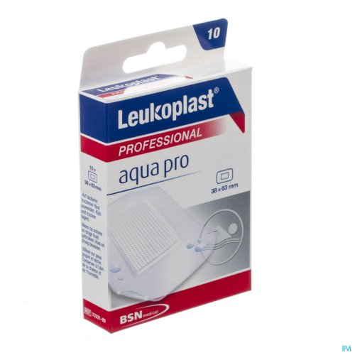 Leukoplast Aqua Pro 38x63mm 10 pièces 7322109 Protège les plaies pendant le lavage, le bain et la baignade.
facile à appliquer grâce à la feuille de couverture
film imperméable qui protège contre l'eau, la saleté et les bactéries
confort de port optimal
protection des plaies pour le bain et la