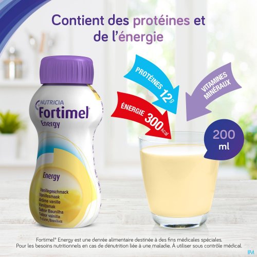 FORTIMEL ENERGY CHOCOLAT BOUTEILLES 4X200ML FORTIMEL ENERGY CHOCOLAT BOUTEILLES 4X200ML