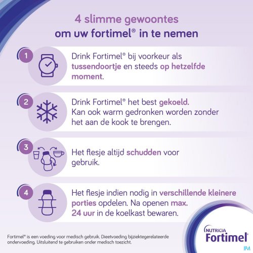 FORTIMEL ENERGY CHOCOLADE FLESJES 4X200ML FORTIMEL ENERGY CHOCOLADE FLESJES 4X200ML