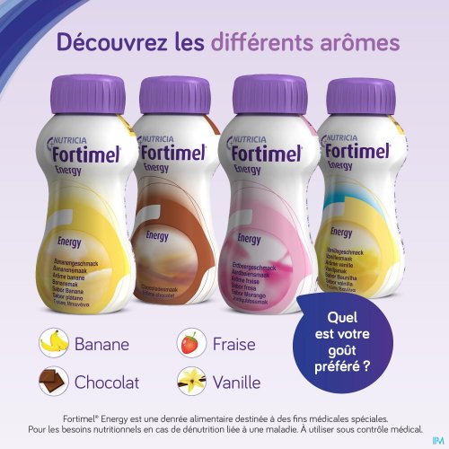 FORTIMEL ENERGY CHOCOLAT BOUTEILLES 4X200ML FORTIMEL ENERGY CHOCOLAT BOUTEILLES 4X200ML