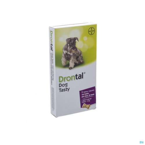 DRONTAL TASTY BONE 150/144/5MG 10KG DOG COMP 6 DRONTAL TASTY BONE 150/144/5MG 10KG DOG COMP 6
