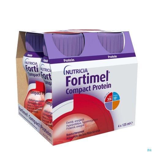 FORTIMEL COMPACT PROTEIN FRUITS DE LA FORET BOUTEILLES 4X125ML