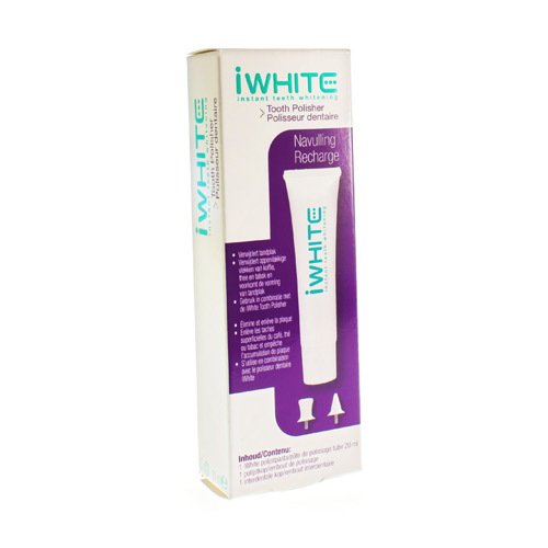 Te gebruiken in combinatie met de iWhite Tooth Polisher

De gespecialiseerde iWhite Polijstpasta is ontwikkeld om tandplak op een milde en effectieve manier te verwijderen en nieuwe opbouw van tandplak te helpen voorkomen.
