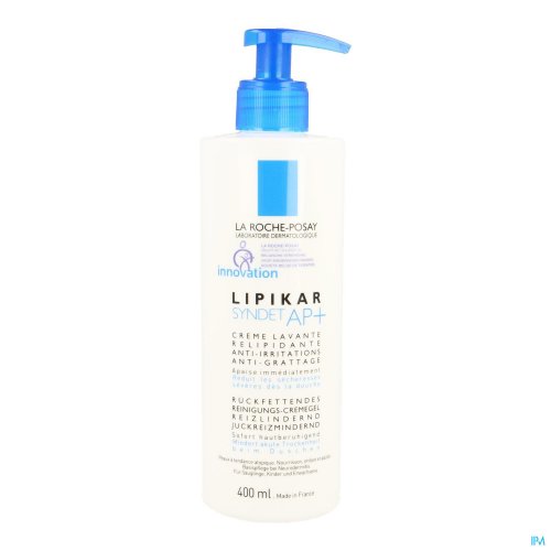 La Roche-Posay Lipikar Syndet AP+ 400ml Crème lavante relipidante anti-irritations.