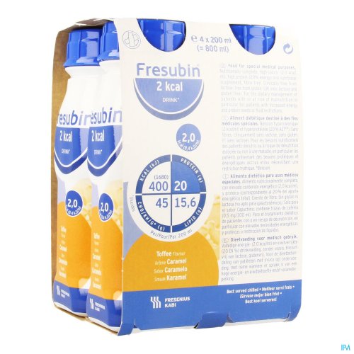 3420379 FRESUBIN 2KCAL DRINK TOFFEE EASYBOTTLE 4X200ML 3420379 FRESUBIN 2KCAL DRINK TOFFEE EASYBOTTLE 4X200ML
