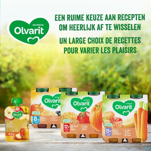 OLVARIT FRUIT POMME PECHE BISCUIT 2X200G 8M54 OLVARIT FRUIT POMME PECHE BISCUIT 2X200G 8M54