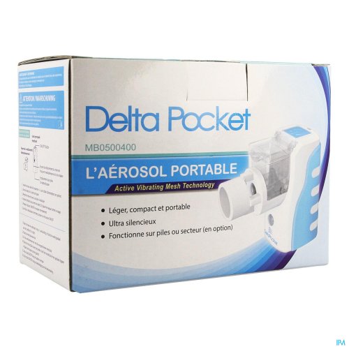 L'aérosol Delta Pocket utilise une technologie haut de gamme.  C'est un tamis en polyimide micro perforé qui va produire la nébulisation en vibrant.

Cette technologie unique permet d'obtenir un aérosol portable à très hautes performances avec un encomb