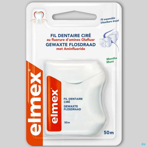 ELMEX FIL DENTAIRE CIRE 50M fil de soie
