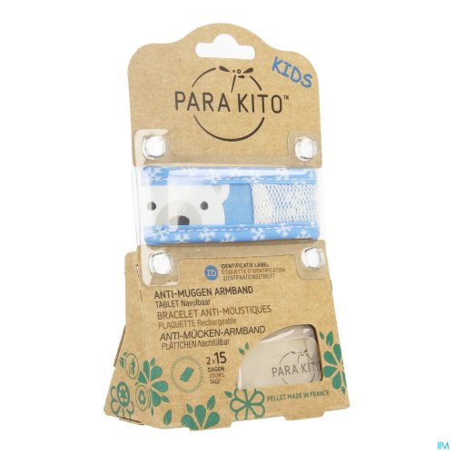 Para'kito Wristband Kids Polar Bear Une protection innovante et élégante pour toutes les occasions.
Porté autour du poignet ou de la cheville, ce bracelet néoprène coloré et confortable est fourni avec deux plaquettes imprégnées de notre formule d'huiles essentielles. Les bracelets enfants