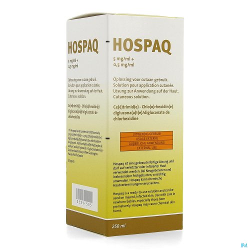 HOSPAQ 5MG/ML + 0,5MG/ML SOL CUTANEE 1X250ML