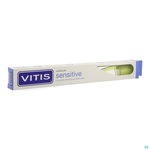 VITIS SENSITIVE DBROSSE DENTS 32381 Brosse à dents à petite tête de brosse pour un usage quotidien
Les poils doux et arrondis conviennent parfaitement au nettoyage des dents sensibles
La petite tête de brosse facilite le nettoyage à l'arrière de la bouche