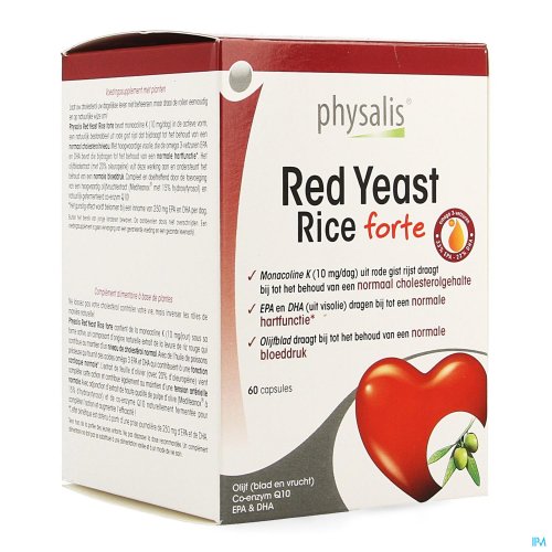 Voedingssupplement

Laat uw cholesterol uw dagelijkse leven niet beheersen, maar draai de rollen eenvoudig en op natuurlijke wijze om!
Physalis Red Yeast Rice bio bevat monacoline K (10 mg/dag), een natuurlijke bestanddeel uit rode gist rijst dat bijdr