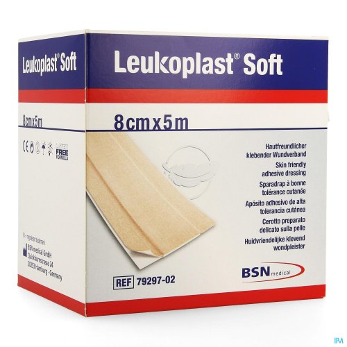 Leukoplast Soft 5mx8cm 1 rol Leukoplast Soft Grootverpakking
Voor gevoelige huid.
Bijzonder huidvriendelijk
Makkelijk te verwijderen
Past zich aan de lichaamscontouren aan