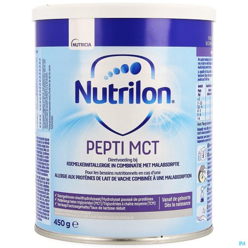 NUTRILON PEPTI MCT Lait bébé sans lactose dès la naissance poudre 450g