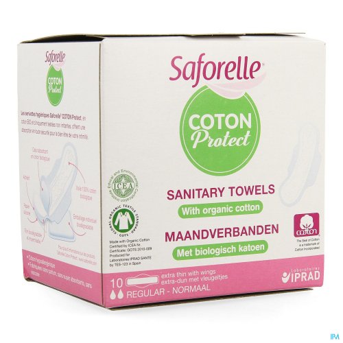 Saforelle Coton Protect biedt alle vrouwen die op zoek zijn naar hygiënische bescherming, veilig en respectvol en zacht voor hun intimiteit, maandverbanden van biologisch katoen die hypoallergeen zijn,  veiligheid en zachtheid garanderen op het moment van