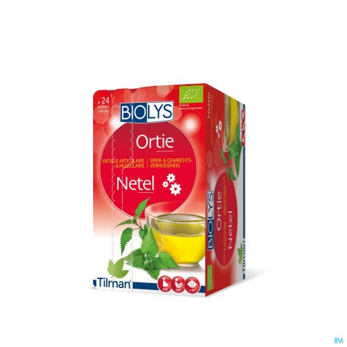 BIO kruidenthee met natuurlijke aroma's
De BIOLYS Netel kruidenthee ondersteunend en gunstig voor de gewrichten.