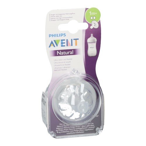 PHILIPS AVENT NATURAL 2.0 ZUIGSPEEN 2 GAATJES Met 2 gaatjes.
De textuur en soepelheid bootsen de moederborst na.
Met comfortkussentjes die zorgen voor een natuurlijke voeding zonder dat de speen inklapt.
Vergemakkelijken de overgang van borstvoeding naar flesvoeding.