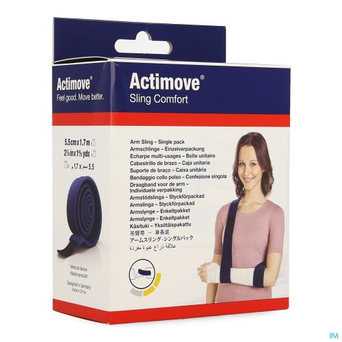 Immobilisatieband
Bij een blessure uw elleboog of schouder rust geven? Dat kan heel goed met Actimove Sling, de zachte, comfortabele en niet-uitrekbare band die dankzij de klittenbandsluiting eenvoudig te fixeren is. Ook uitstekend geschikt om een gegips