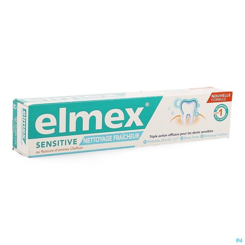 Hoe kan elmex® SENSITIVE Clean&Fresh met Aminfluoride helpen ?

Beschermt : klinisch bewezen formule voor bescherming tegen gevoelige tanden.
Versterkt : aminfluoride helpt ook om uw tanden te versterken en op die manier te beschermen tegen gaatjes.
C