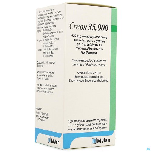 CREON 35000 420MG MAAGSAPRESIST HARDE CAPS 100