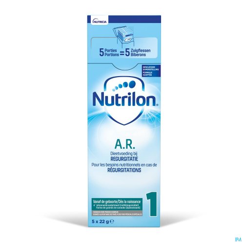 NUTRILON AR 1 Zuigelingenmelk voor maagreflux baby 0-6 maanden 5x22g