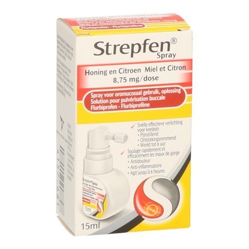 STREPFEN 8,75MG HONING-CITR. SPRAY OROMUC.OPL 15ML STREPFEN 8,75MG HONING-CITR. SPRAY OROMUC.OPL 15ML