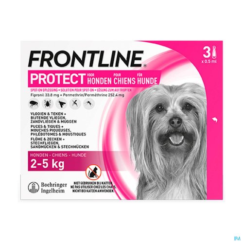 FRONTLINE PROTECT SPOT ON OPL HOND 2-5KG PIPET 3