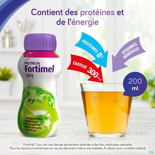 FORTIMEL JUCY AROME POMME BOUTEILLES 4X200ML