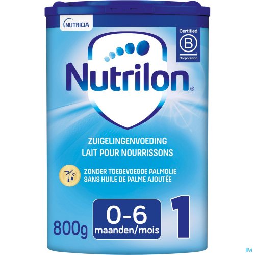 NUTRILON 1 ZUIGELINGENMELK BABY VANAF DE GEBOORTE POEDER 800G