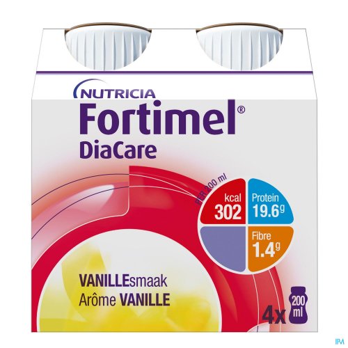 FORTIMEL DIACARE GOÛT VANILLE BOUTEILLES 4X200ML