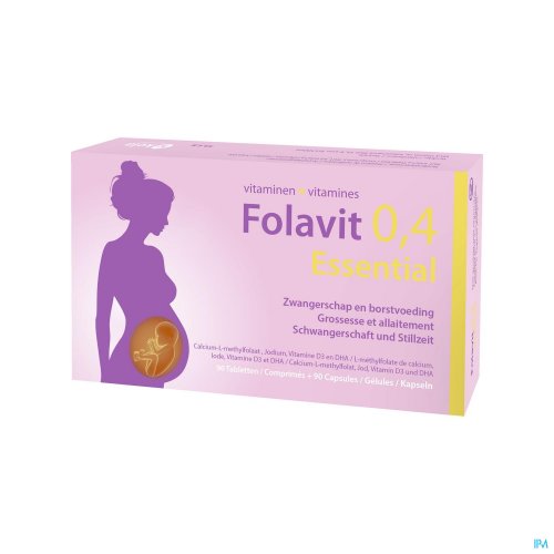 FOLAVIT 0,4MG ESSENTIAL COMP 90 + CAPS 90 NF