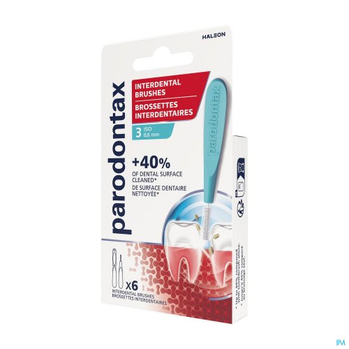 PARODONTAX BROSSETTES INTERDENTAIRES 0,6MM 6 PARODONTAX BROSSETTES INTERDENTAIRES 0,6MM 6
