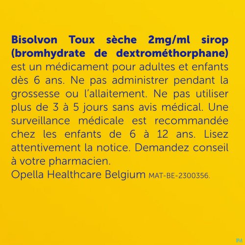 BISOLVON TOUX SECHE 2MG/ML SIROP 180ML