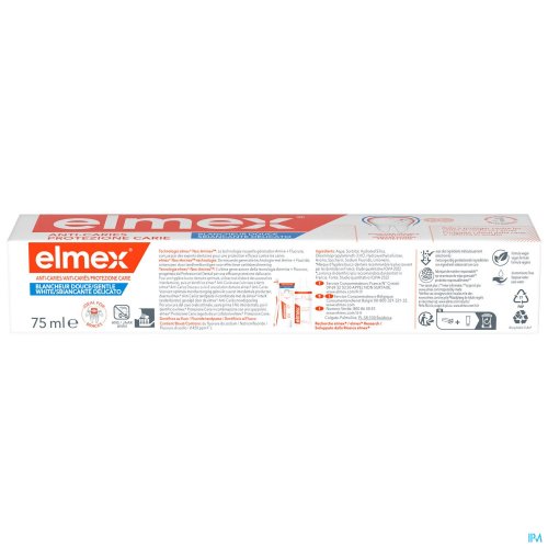 ELMEX A/CARIES BLANCHEUR DOUCE DENTIFRICE 75ML ELMEX A/CARIES BLANCHEUR DOUCE DENTIFRICE 75ML